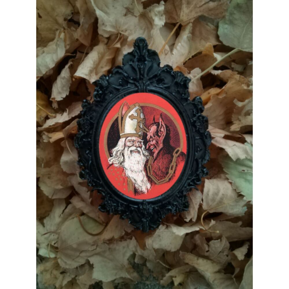 Krampus and Saint Nicholas Christmas Tree Holiday Ornament